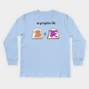 PB & J Peanut Butter and Jelly Lovers Kids Long Sleeve T-Shirt